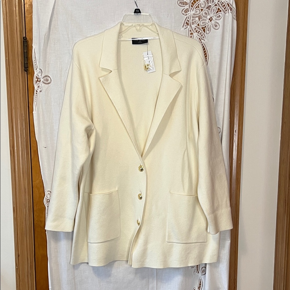 Lane Bryant Cream Gold Button Cardigan 26/28 NWT